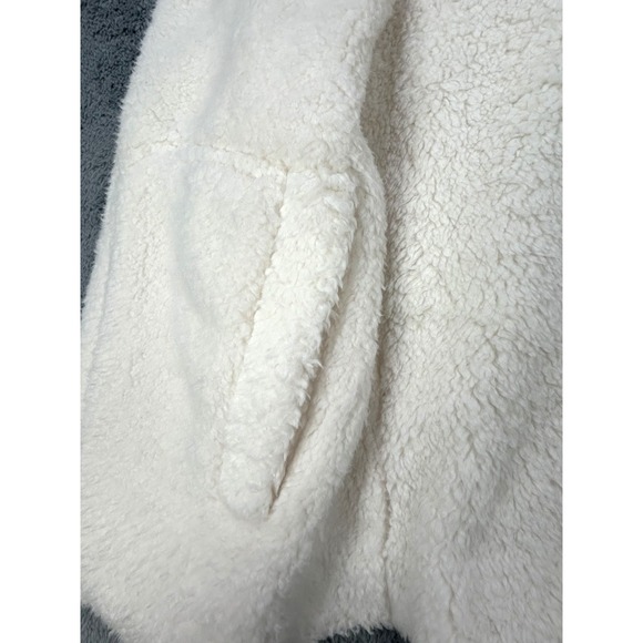 Freely Academy Sports Vest Women's XS Ivory Full Zip Reversible Sherpa Fleece A+ - Picture 6 of 11